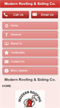 Mobile Screenshot of modernroofingandsiding.com